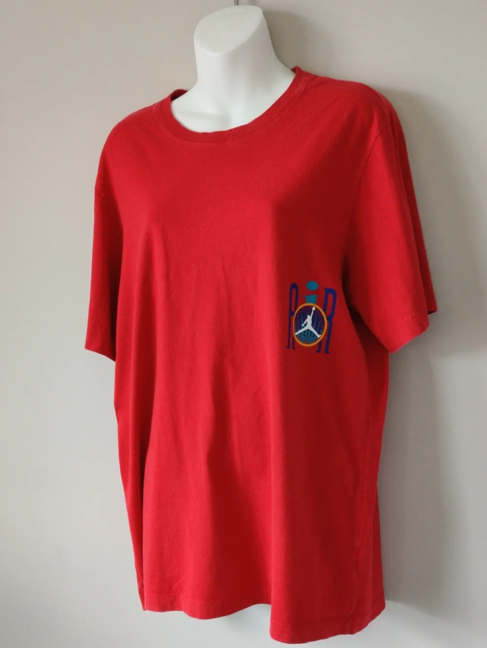 Men's Jordan Red Short Sleeve Tee with Logo